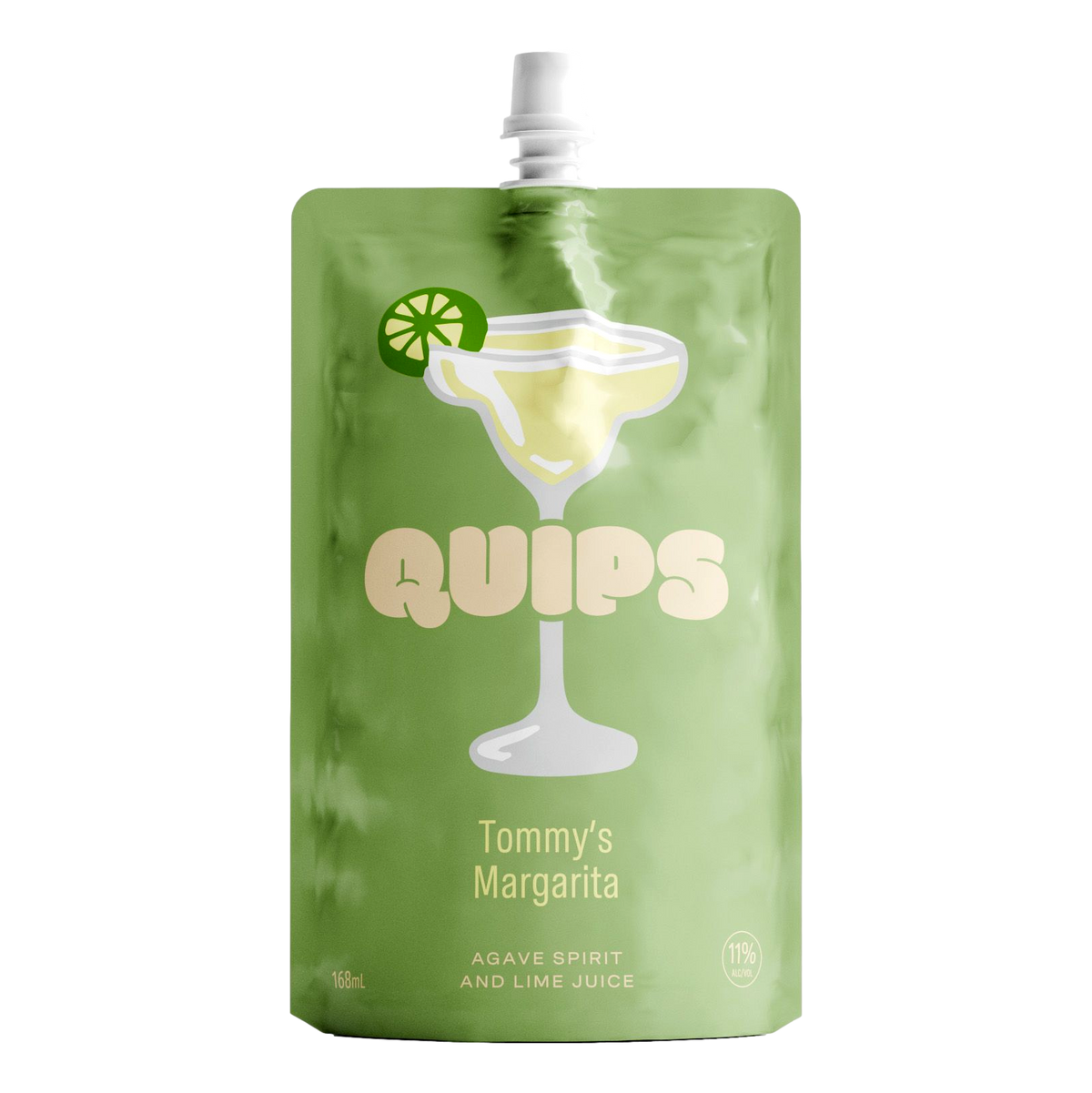 Quips Tommy's Margarita Cocktail Pouch 168ml 4 Pack
