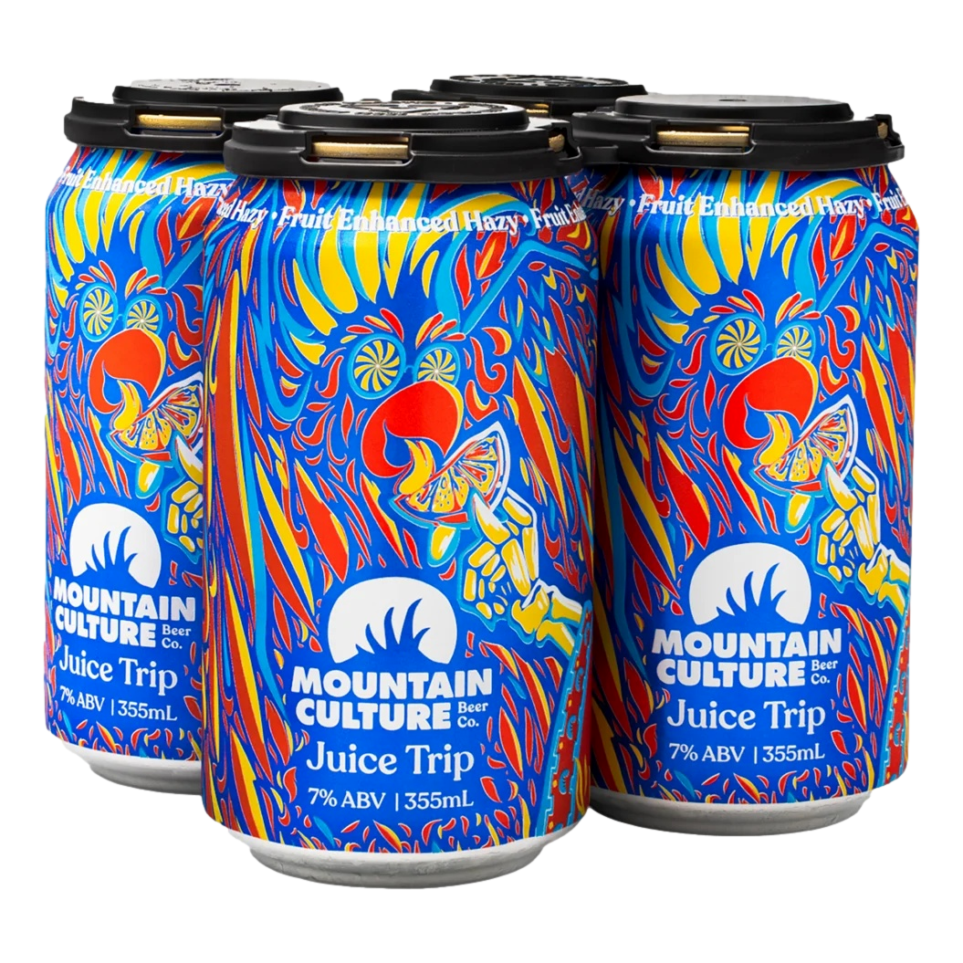 Mountain Culture Juice Trip Fruit Enhanced Hazy Pale Ale 7% 355ml Can 4 Pack - Camperdown Cellars