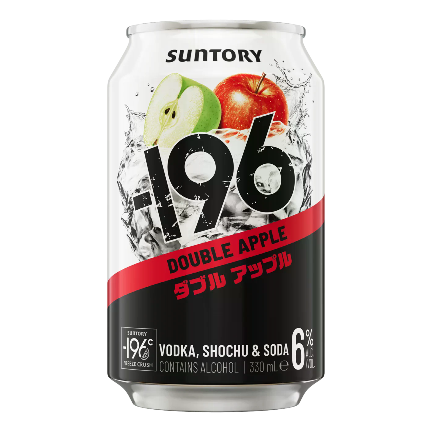 Suntory -196 Double Apple Shochu Vodka Soda 6% 330ml Can Single