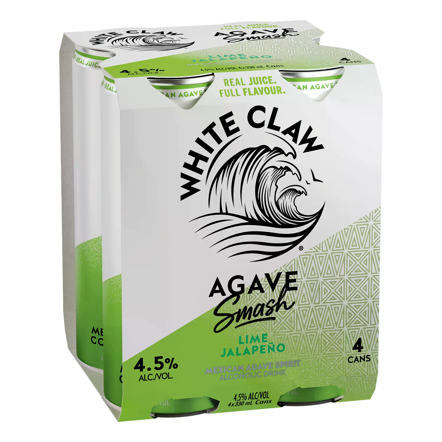 White Claw Agave Smash Lime Jalapeno Vodka 4.5% 330ml Can 4 Pack