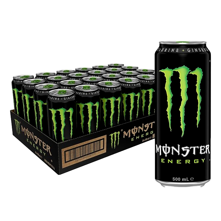 Monster Energy Drink ORIGINAL Taurine & Ginseng 500ml Can Case of 24