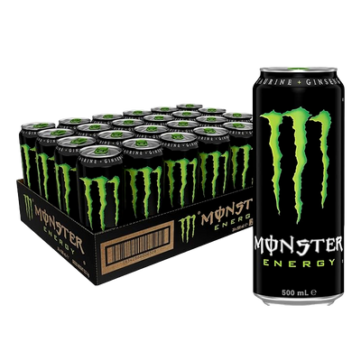 Monster Energy Drink ORIGINAL Taurine & Ginseng 500ml Can Case of 24