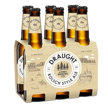 4 Pines Draught Kolsch Style Ale 330ml Bottle 6 Pack