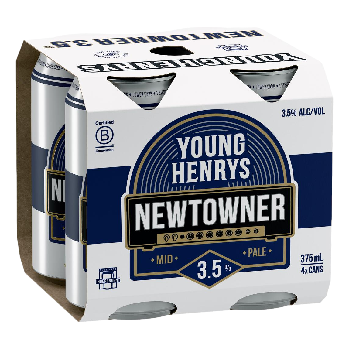 Young Henrys Newtowner Mid Pale Ale 3.5% 375ml Can 4 Pack