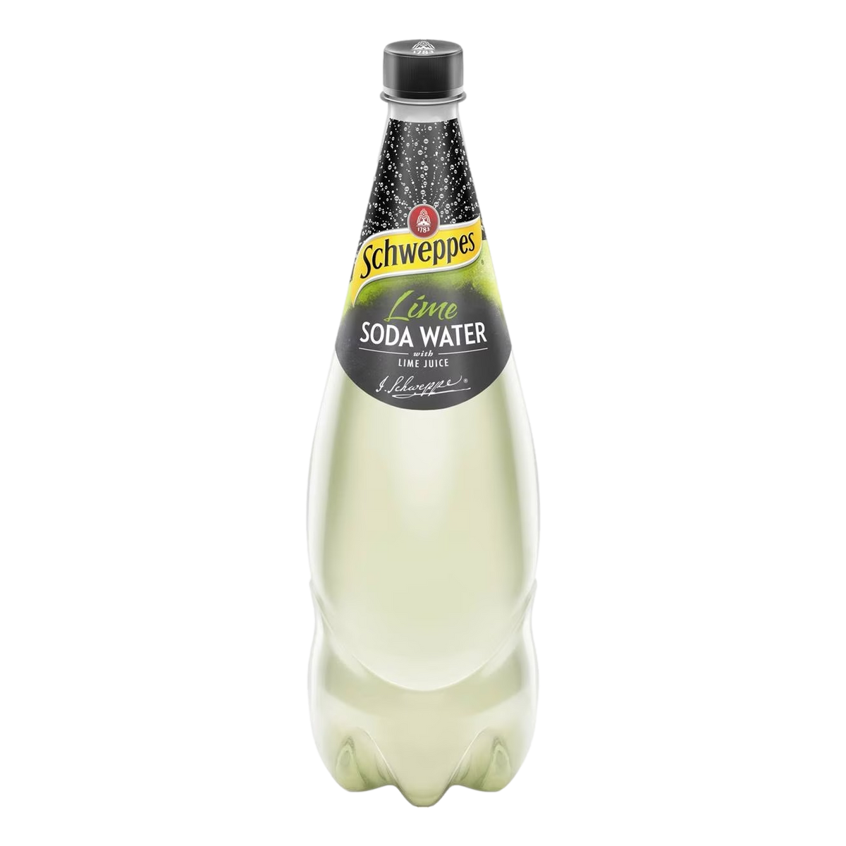 Schweppes Lime Soda Water 1.1L Bottle Case of 12