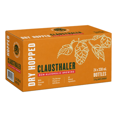 Clausthaler Unfiltered Dry Hopped Non Alcoholic Beer 330ml Bottle Case of 24