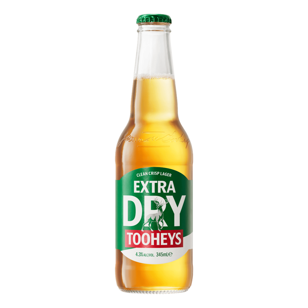 Tooheys Extra Dry Lager 345ml Bottle 6 Pack
