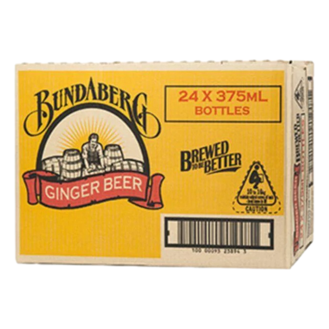 Bundaberg Ginger Beer 375ml Bottle Case of 24