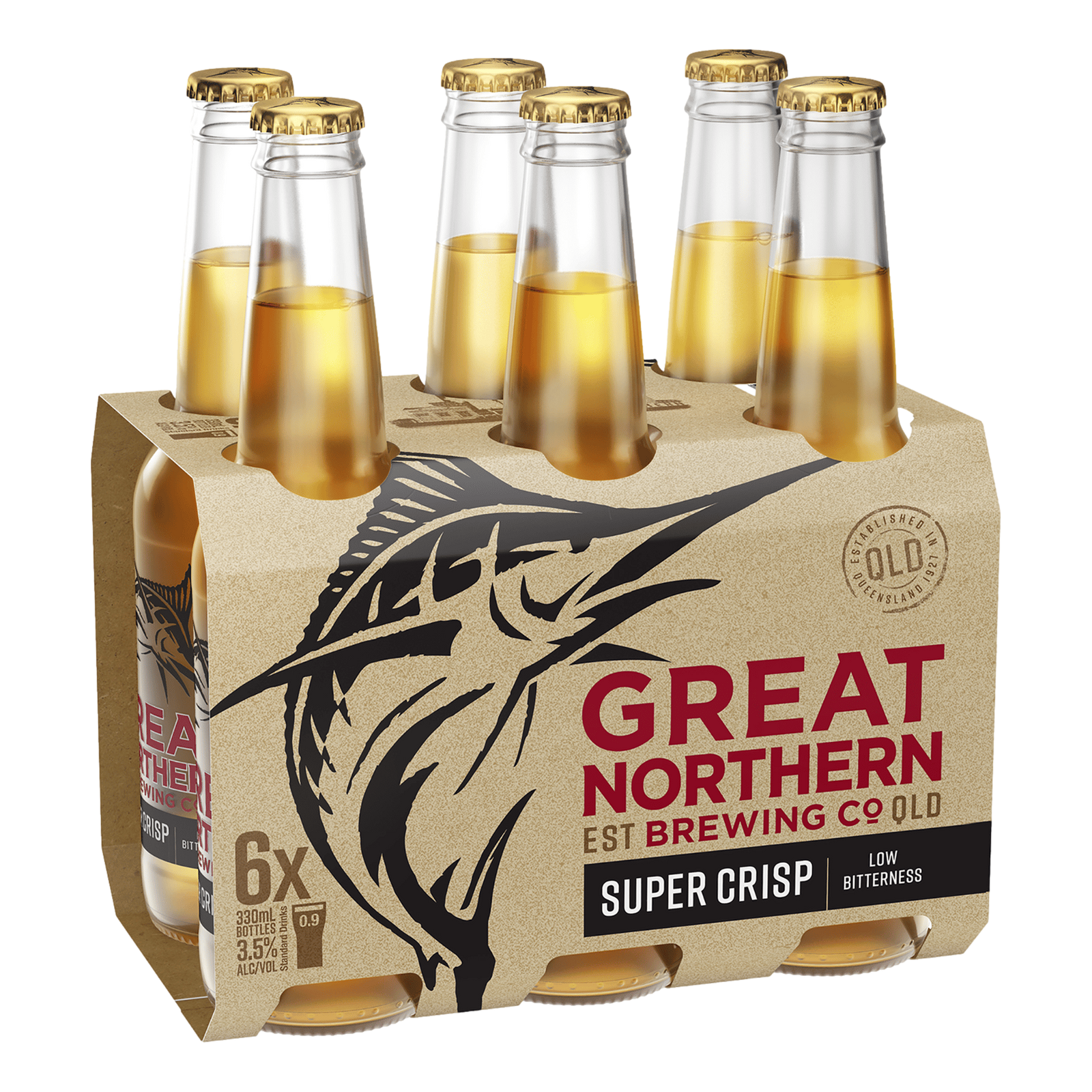 Great Northern Super Crisp Lager 3.5% 330ml Bottle 6 Pack