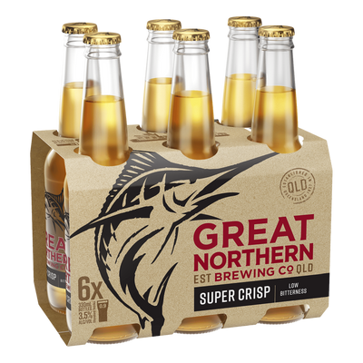 Great Northern Super Crisp Lager 3.5% 330ml Bottle 6 Pack