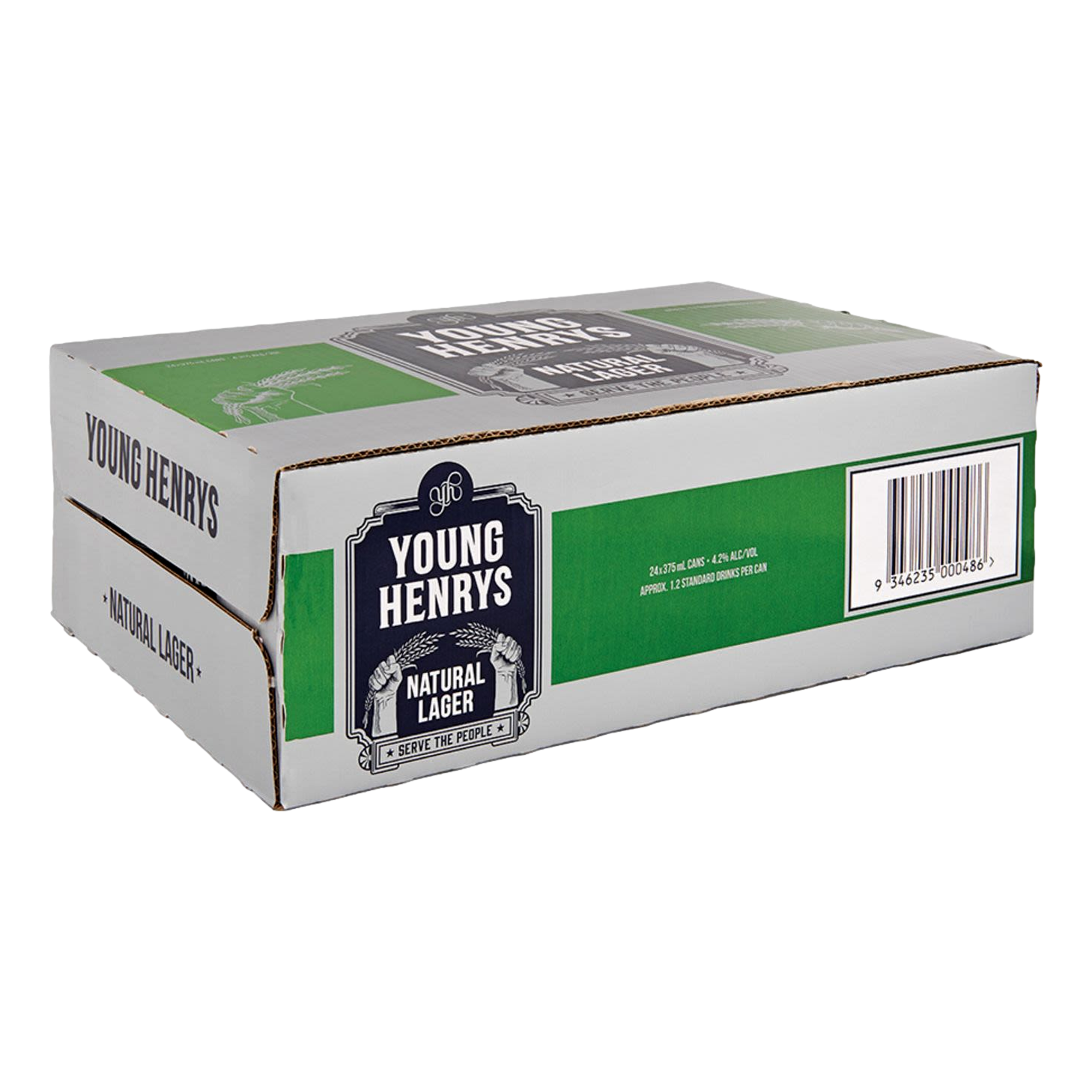 Young Henrys Natural Lager 375ml Can Case of 24