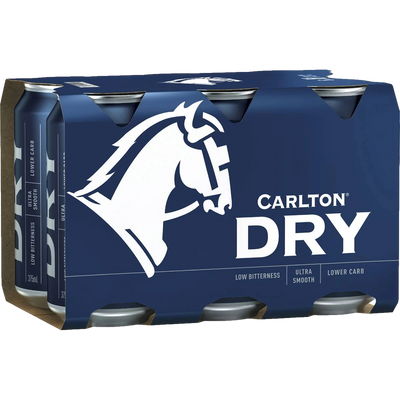 Carlton Dry Low Carb Lager 375ml Can 6 Pack