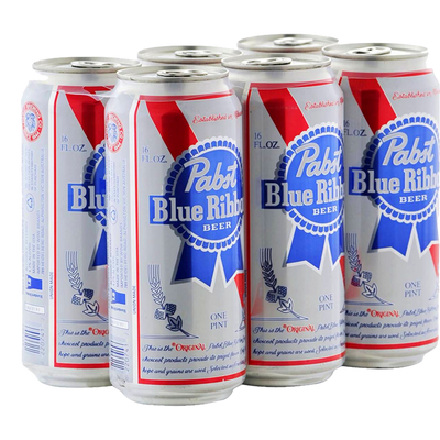 Pabst Blue Ribbon Premium Lager 473ml Can 6 Pack