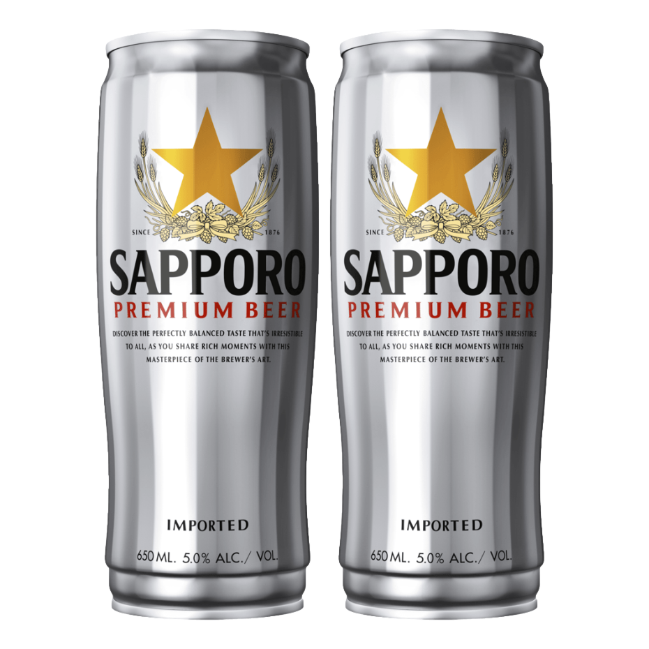 Sapporo Premium Lager 650ml Can 2 Pack