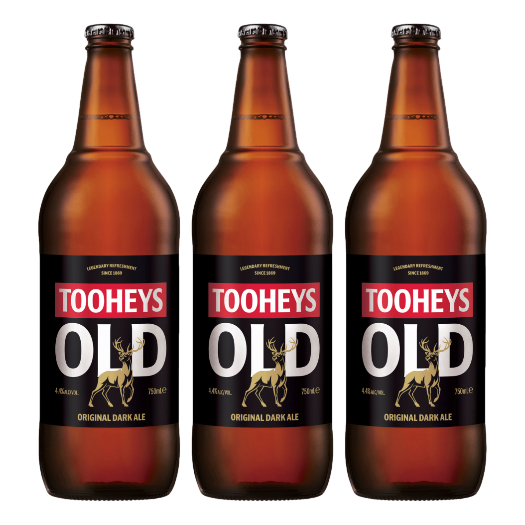 Tooheys Old Dark Ale 750ml Bottle 3 Pack