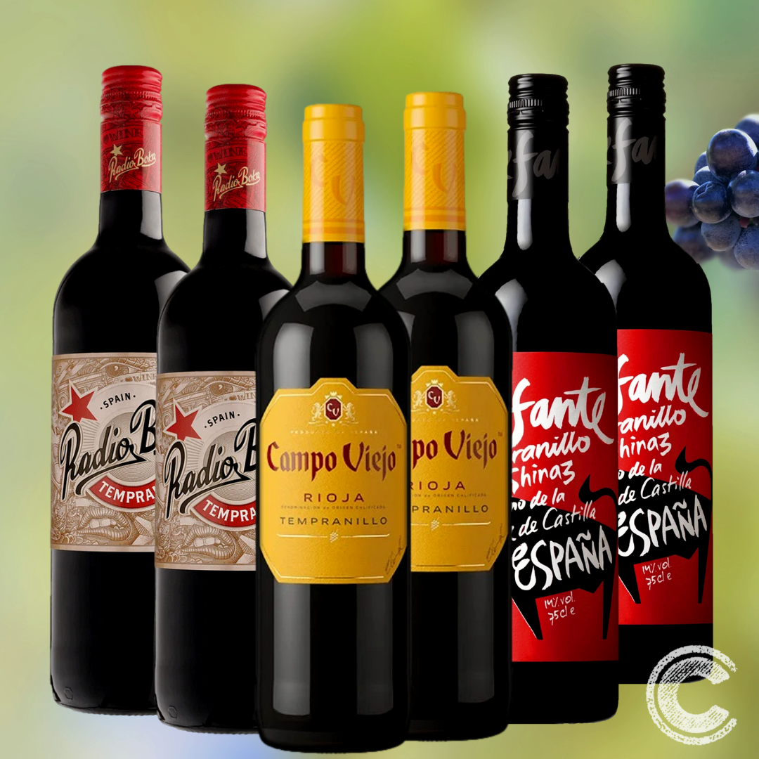 Mixed Red Wine 6 Pack - Tempting Tempranillo