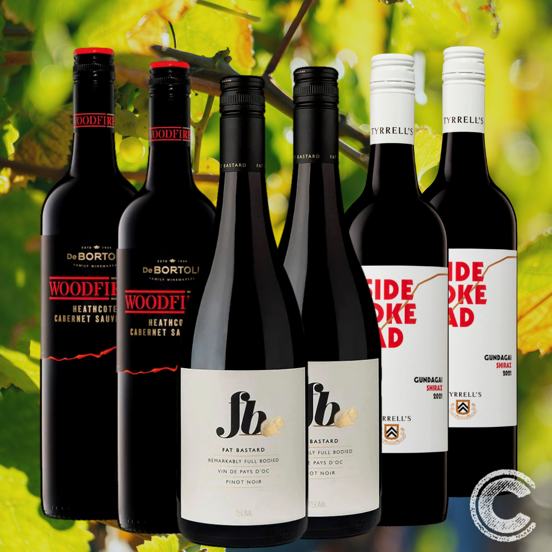 Mixed Red Wine 6 Pack - Table Ready