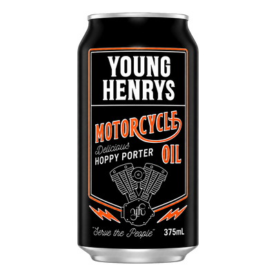 Young Henrys Motorcycle Oil Hoppy Porter 375ml Can Case of 24