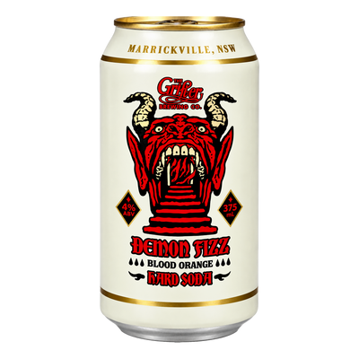 Grifter Demon Fizz Blood Orange Hard Soda 375ml Can Case of 24
