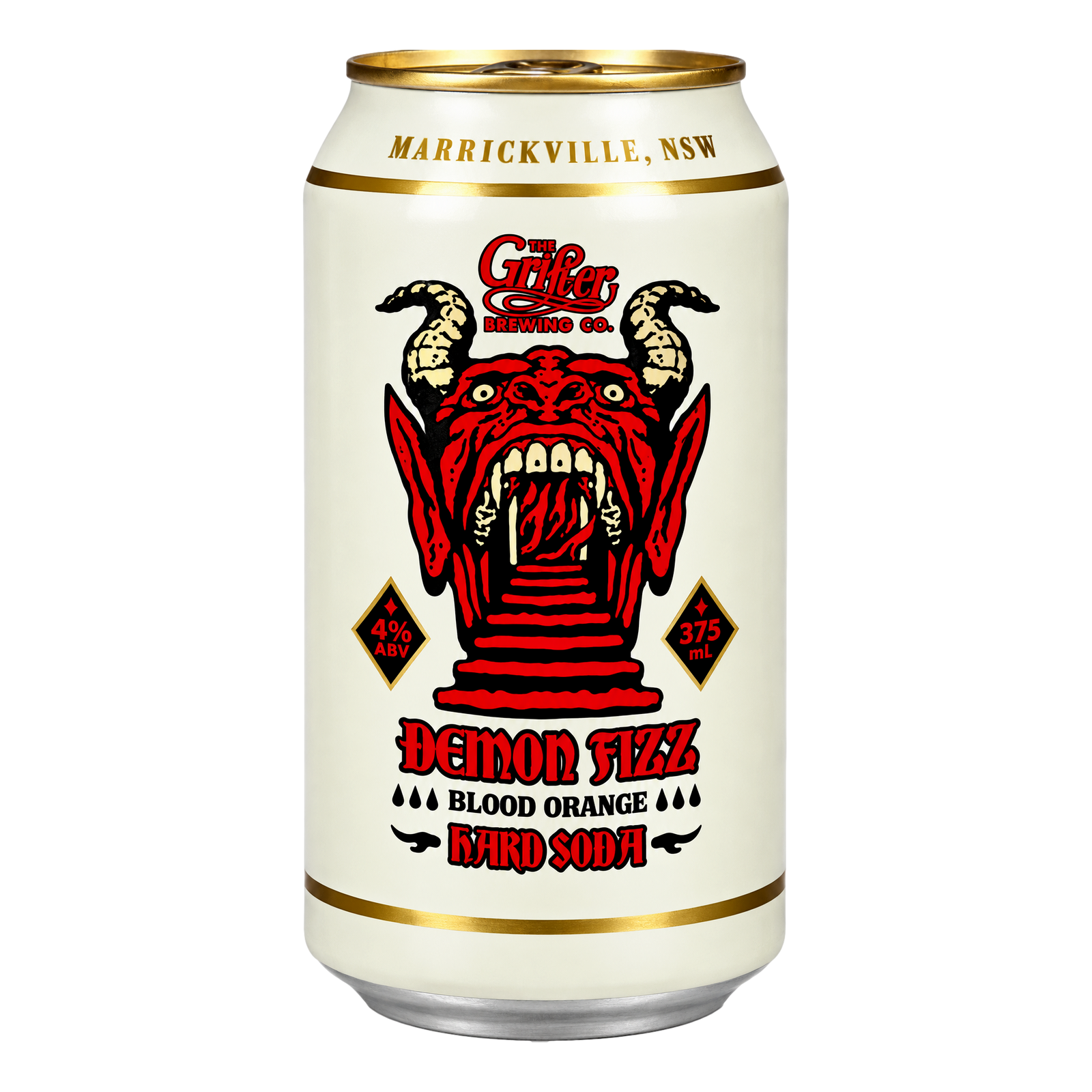 Grifter Demon Fizz Blood Orange Hard Soda 375ml Can Single
