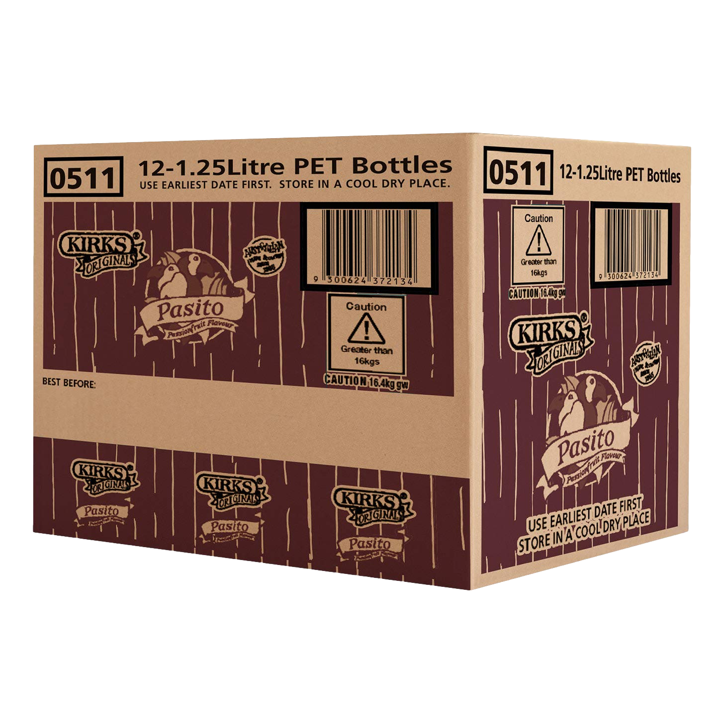 Kirks Pasito 1.25L Bottle Case of 12