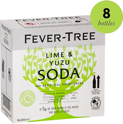 Fever Tree Lime & Yuzu Soda 500ml Bottle Case of 8