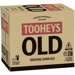 Tooheys Old Dark Ale 750ml Bottle Case of 12