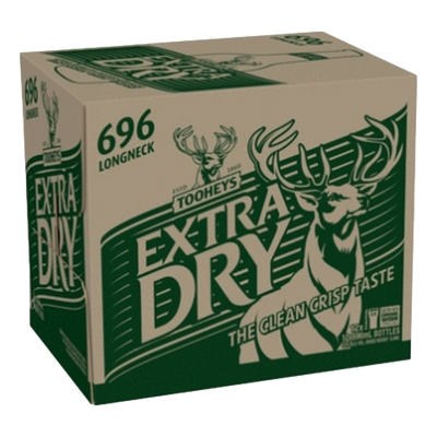 Tooheys Extra Dry Lager 696ml Bottle Case of 12