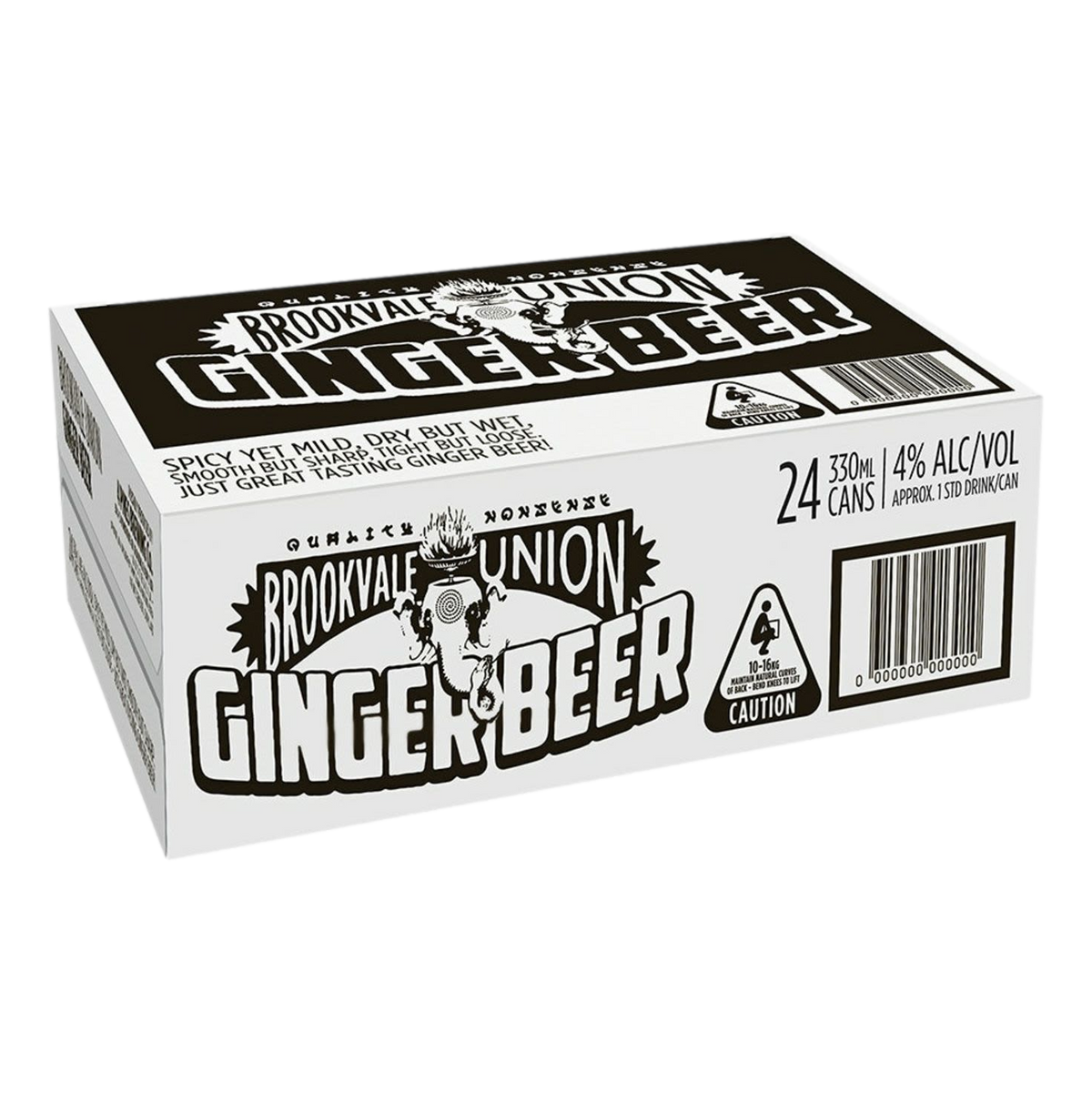 Brookvale Union Alcoholic Ginger Beer 330ml Can Case of 24