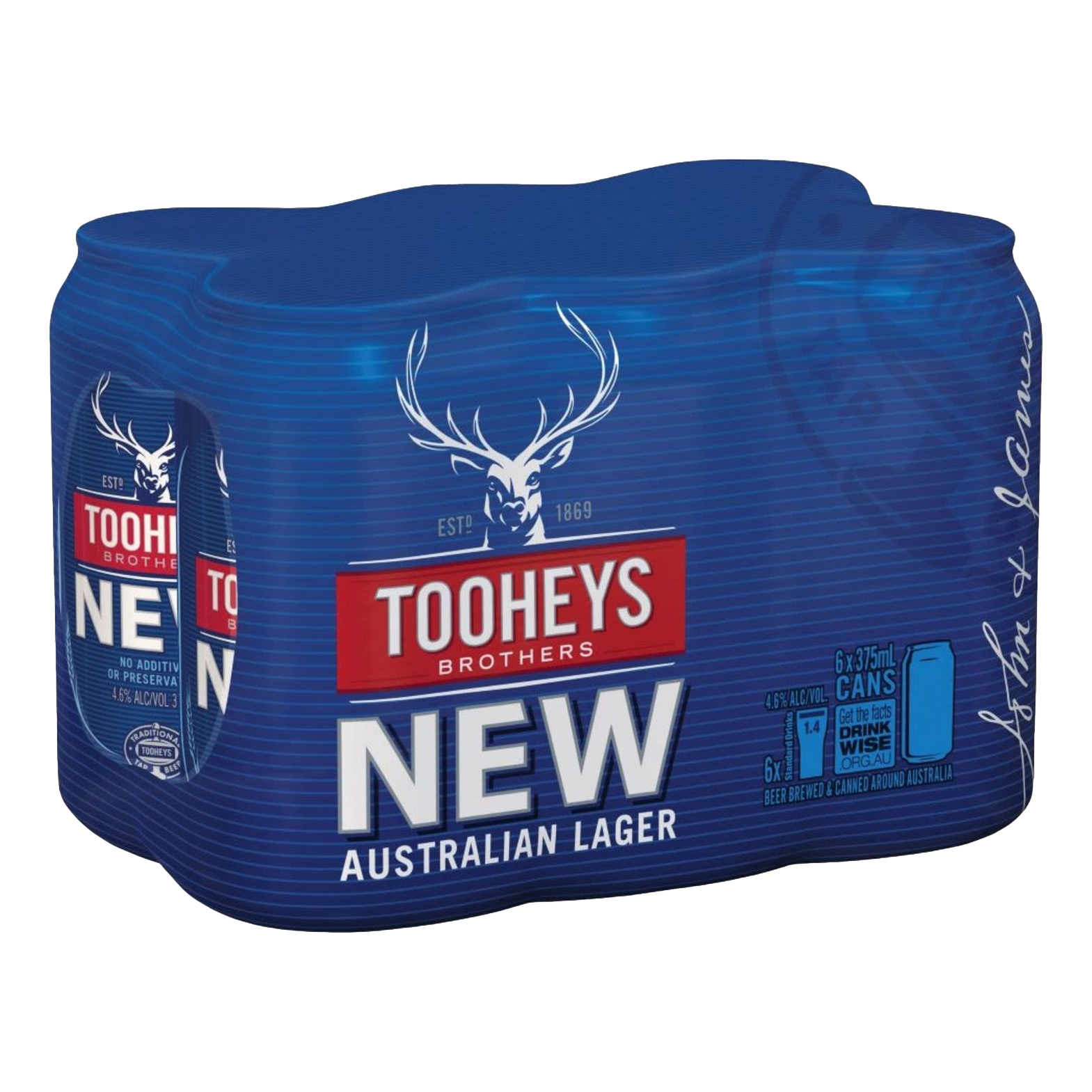Tooheys New Lager 375ml Can 6 Pack