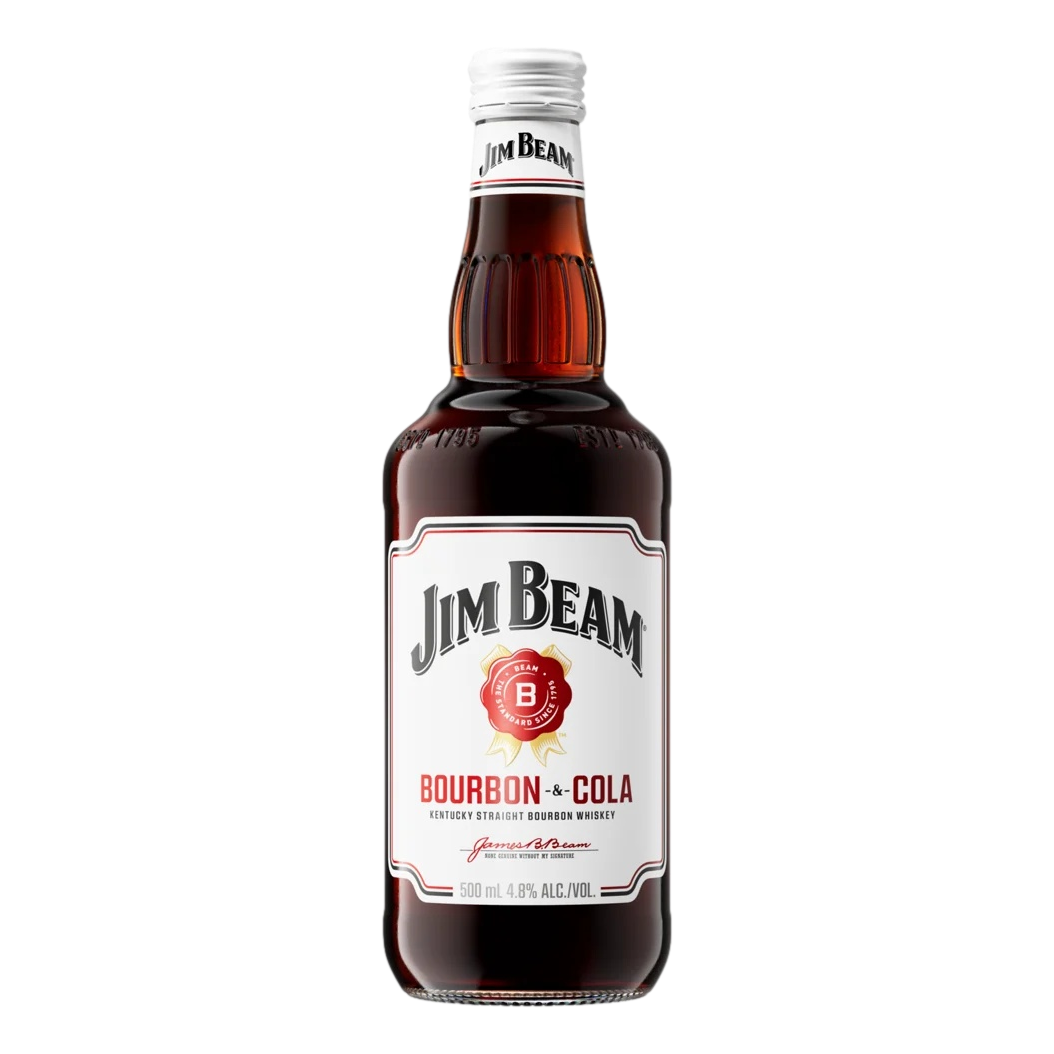 Jim Beam White & Cola 500ml Bottle Case of 12