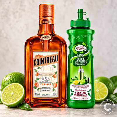 Cointreau Orange Liqueur 700ml & Lime Juice 375ml BUNDLE