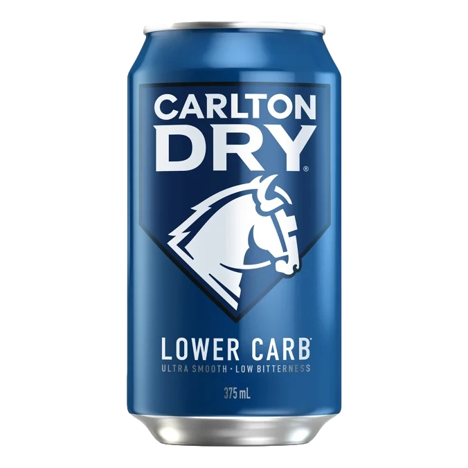 Carlton Dry Lower Carb Lager 375ml Can Single