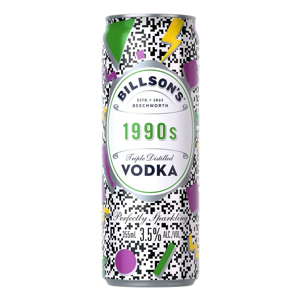 Billson's 1990s Vodka 3.5% 355ml Can Single