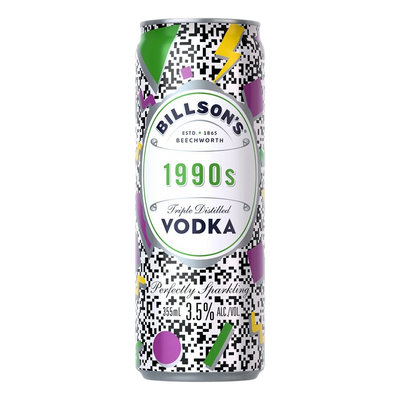 Billson's 1990s Vodka 3.5% 355ml Can Case of 24