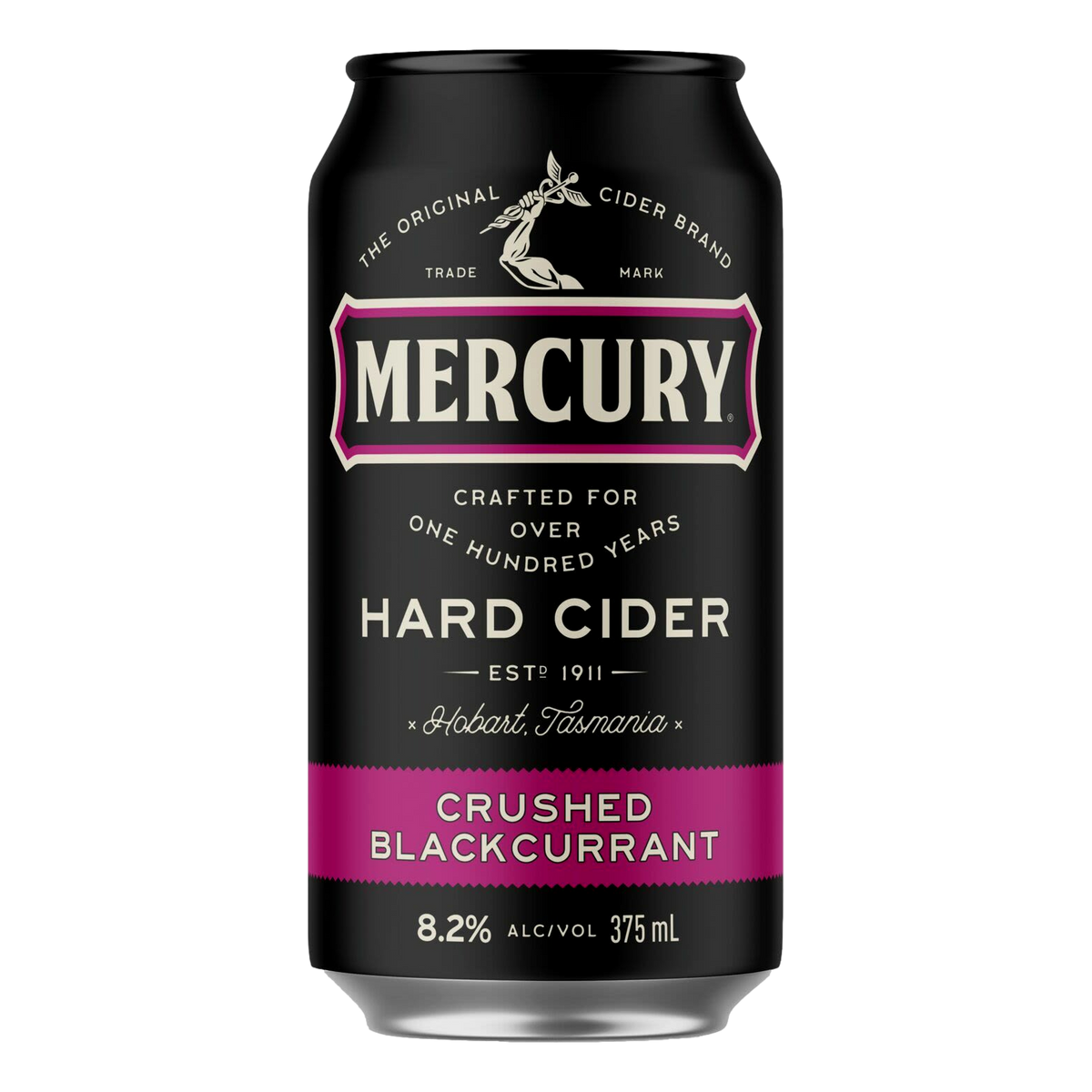 Mercury Hard Cider Crushed Blackcurrant 8.2% 375ml Can Case of 24