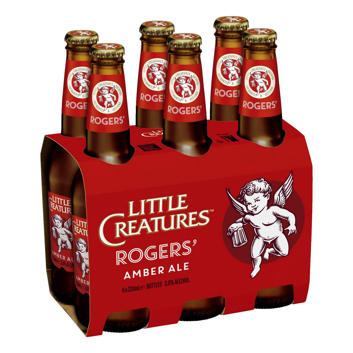 Little Creatures Rogers Amber Ale 3.8% 330ml Bottle 6 Pack