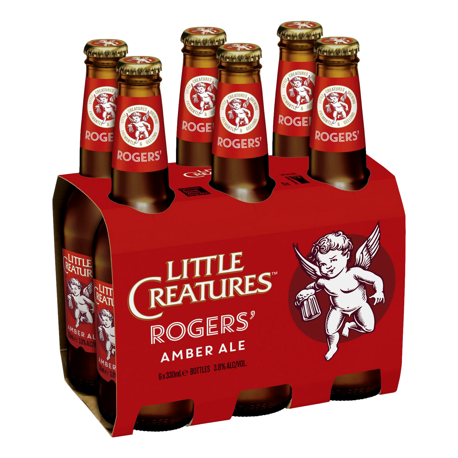 Little Creatures Rogers Amber Ale 3.8% 330ml Bottle 6 Pack