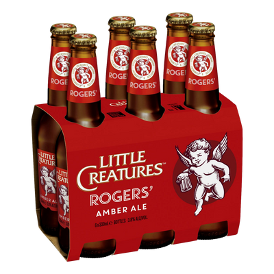 Little Creatures Rogers Amber Ale 3.8% 330ml Bottle 6 Pack