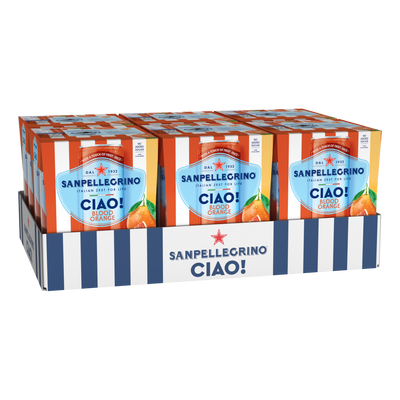 San Pellegrino CIAO! Sparkling Blood Orange 330ml Can Case of 24