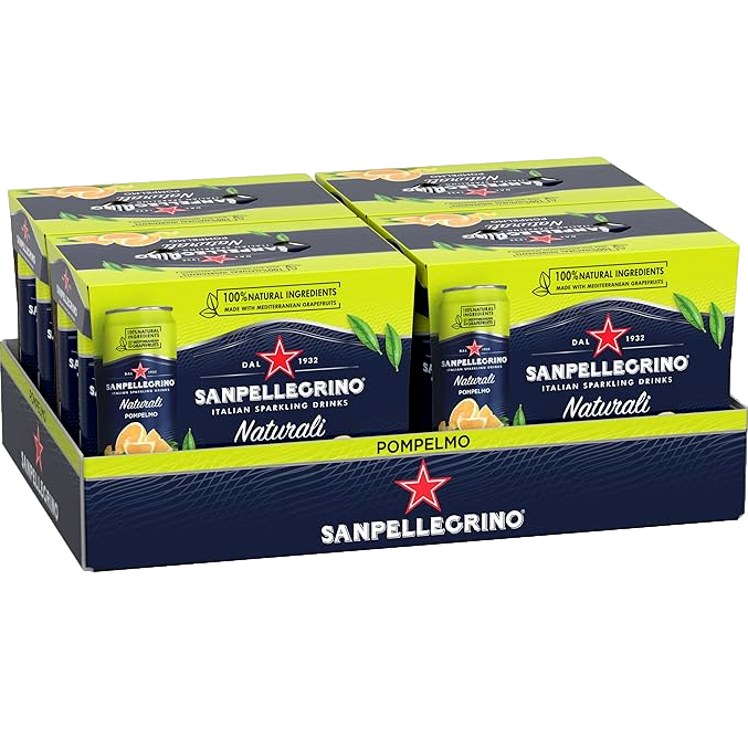 San Pellegrino Naturali Pompelmo 330ml Can Case of 24