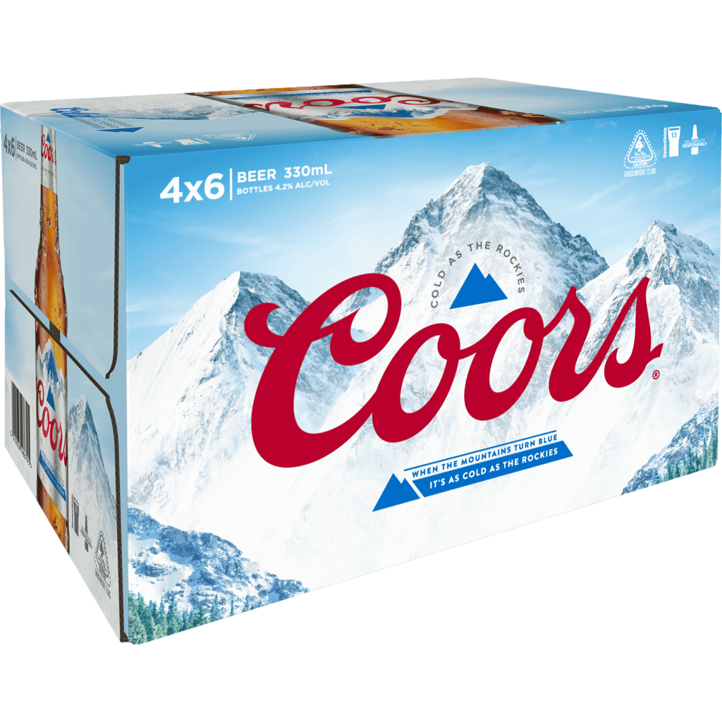 Coors Lager 330ml Bottle Case of 24