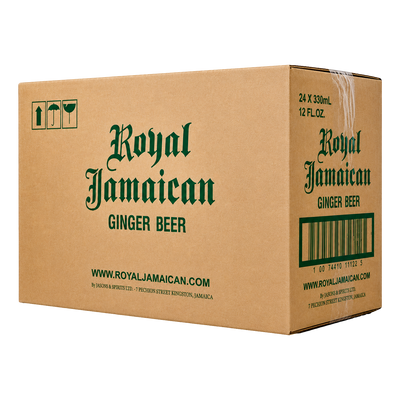Royal Jamaican Alcoholic Ginger Beer 355ml Bottle Case of 24