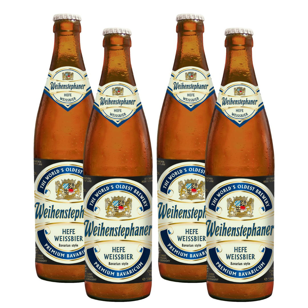 Weihenstephaner Hefeweissbier 500ml Bottle 4 Pack
