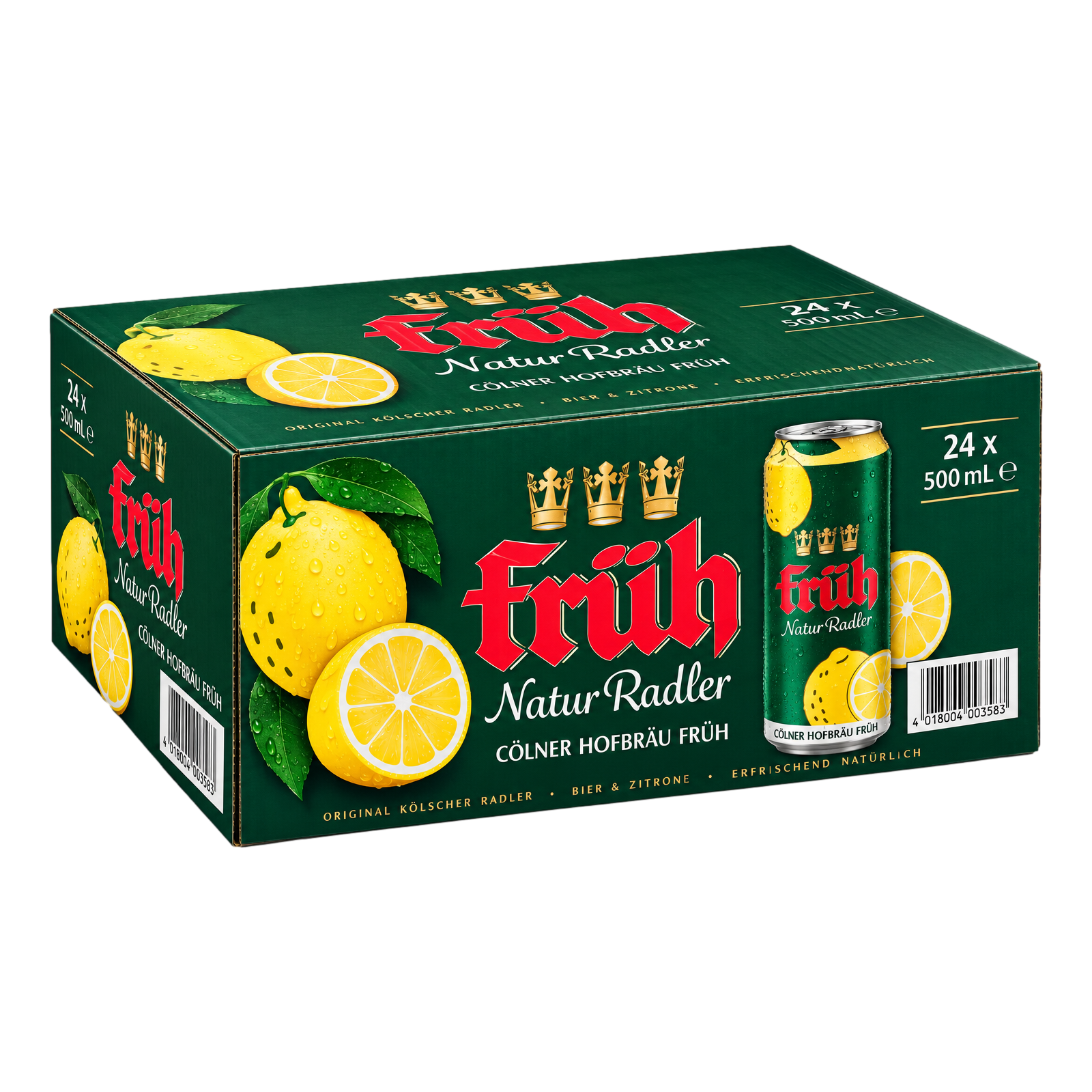Fruh NaturRadler Lemonade Kolsch Lager 2.2% 500ml Can Case of 24