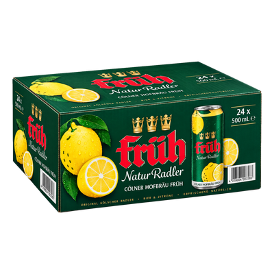 Fruh NaturRadler Lemonade Kolsch Lager 2.2% 500ml Can Case of 24
