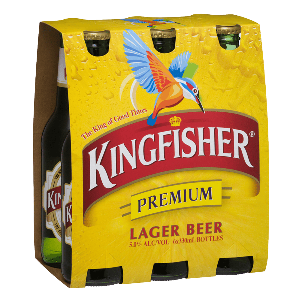 Kingfisher Premium Lager 330ml Bottle 6 Pack
