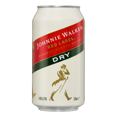 Johnnie Walker & Dry 4.6% 375ml Can 6 Pack