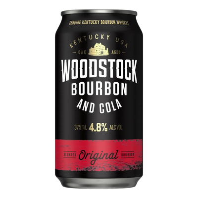 Woodstock Bourbon & Cola 4.8% 375ml Can 10 Pack