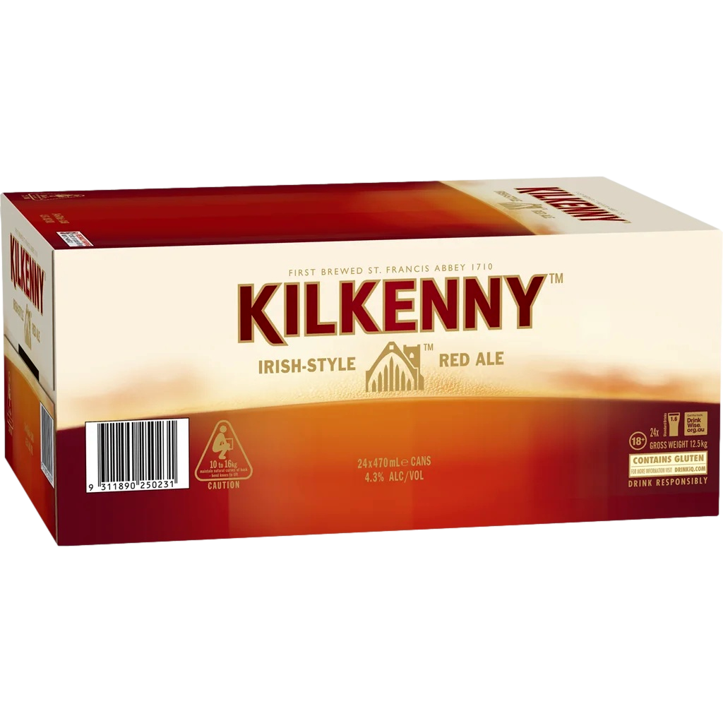 Kilkenny  Original Draught Irish-Style Red Ale 470ml Can Case of 24